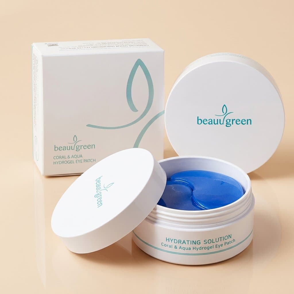 BeauuGreen "Coral & Aqua" Гидрогелевые патчи д/глаз c коралловой пудрой , 60 шт. — фото 1