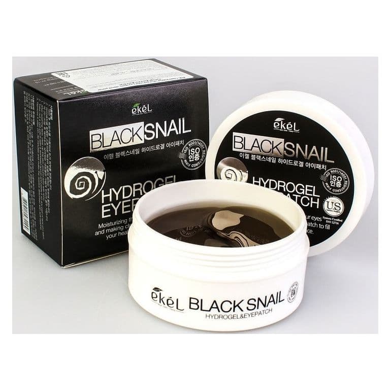 Гидрогелевые патчи под глаза с черным жемчугом EKEL (60шт) — фото 1