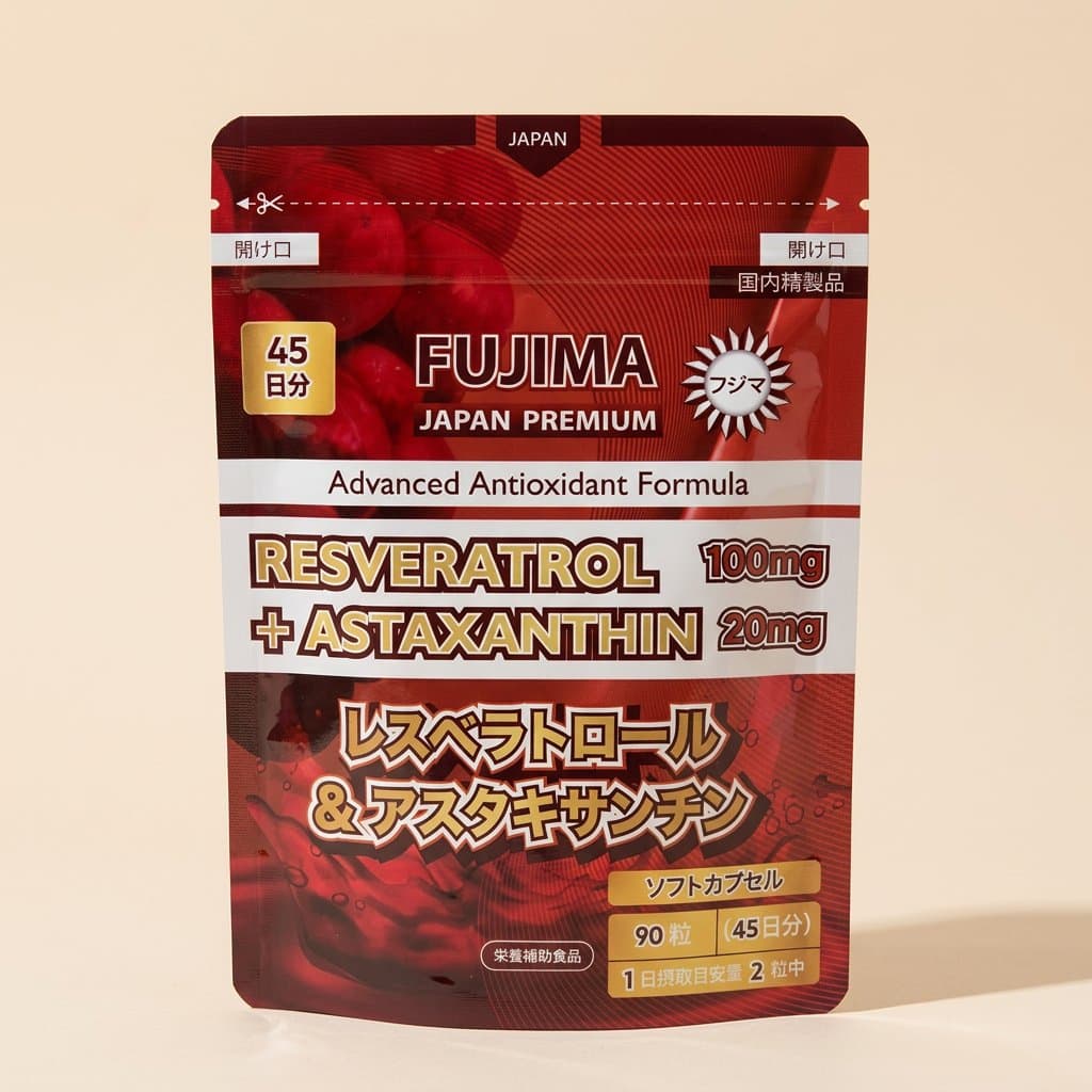 FUJIMA Ресвератрол и астаксантин (90 капсул на 45 дней). — фото 1