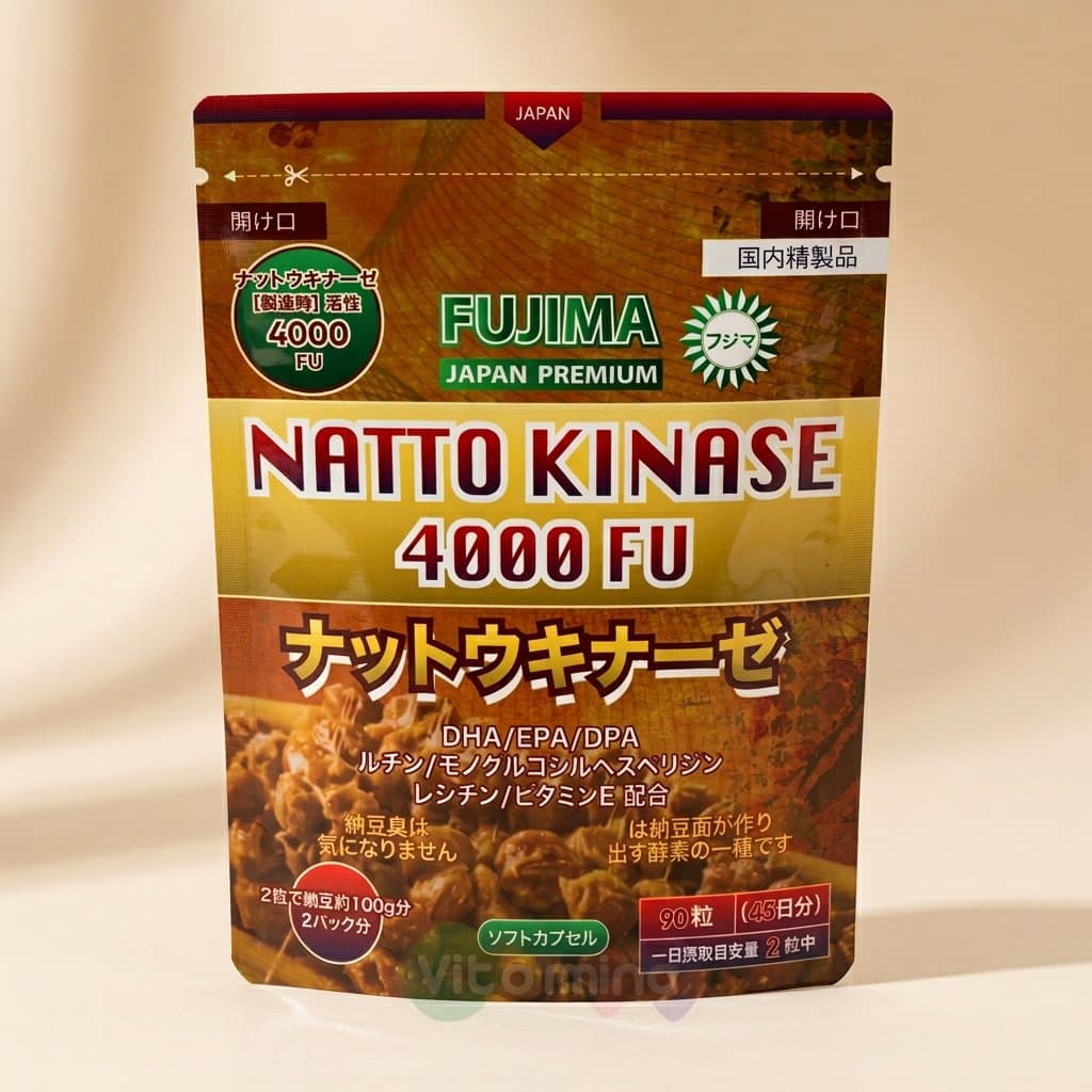 Комплекс для поддержки сосудов FUJIMA Nattokinase 4000 FU (90 капсул) — фото 1