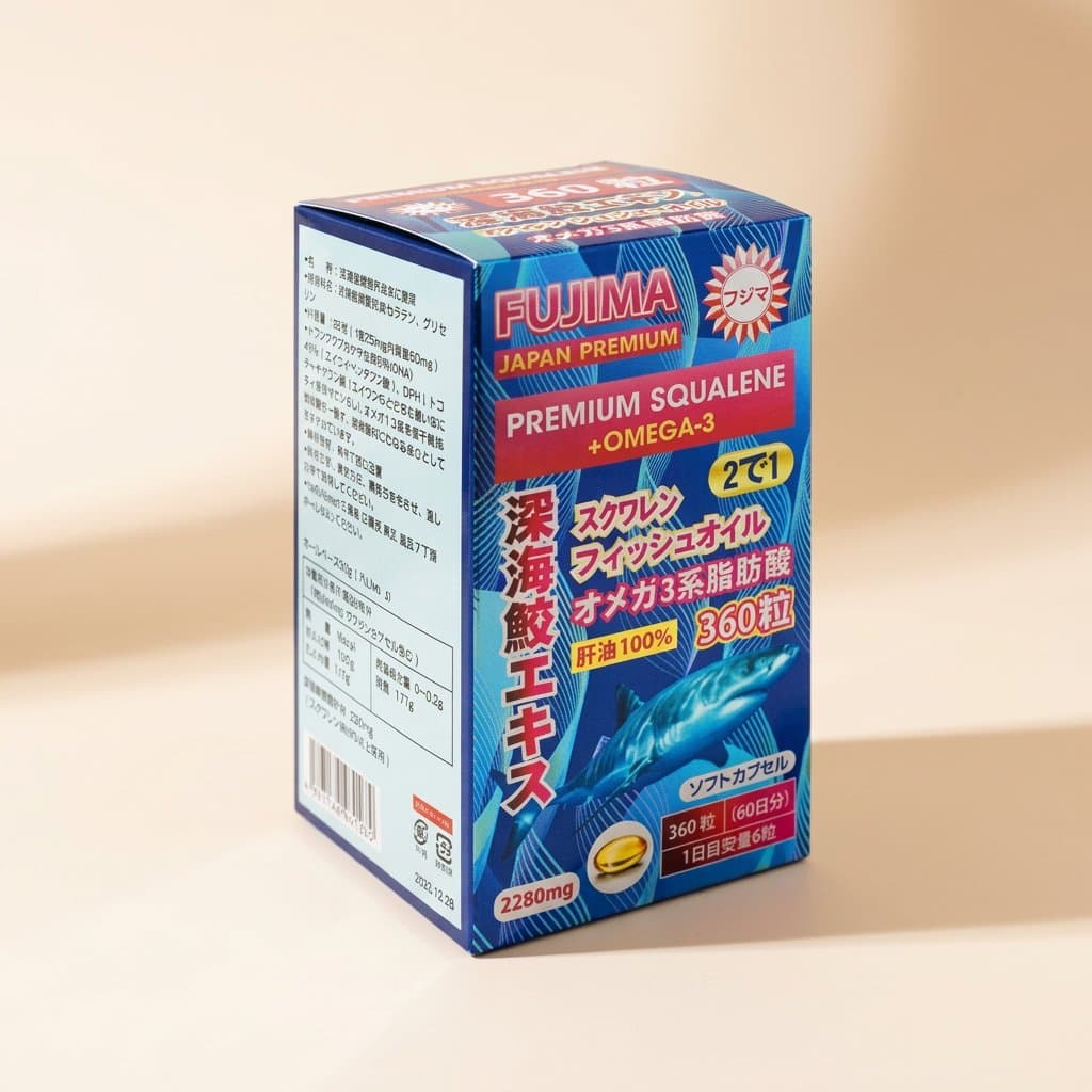 Сквален акулий 2280 мг + Омега 3 FUJIMA (360 капсул) — фото 1