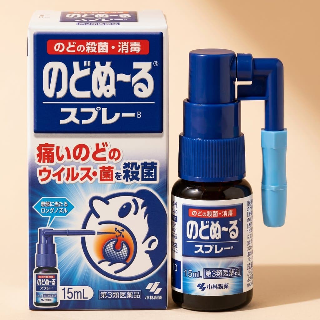 Спрей для горла c ментолом Kobayashi Nodonuru EX Cool (15 мл)