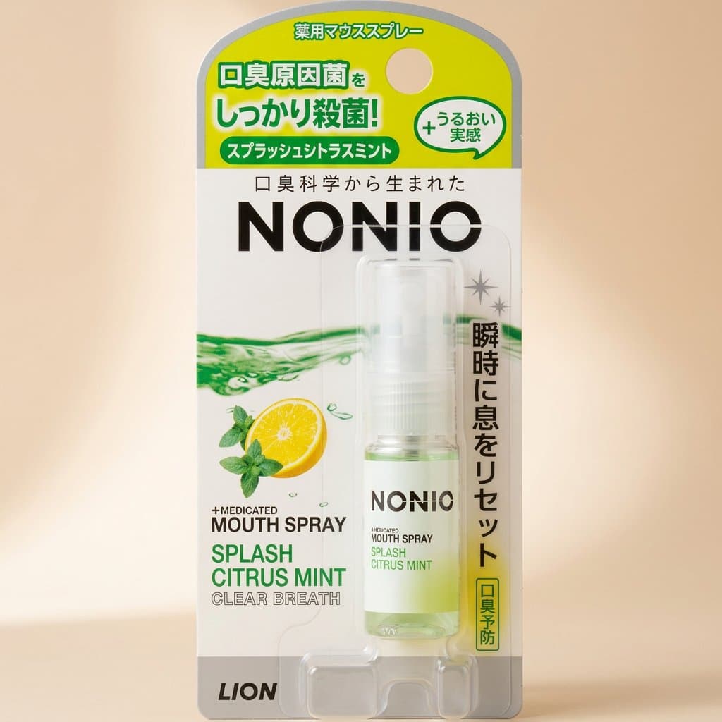 Освежитель для полости рта c ароматом свежей мяты и цитрусовых "Lion" Nonio Clear Herb Mint 5 мл — фото 1