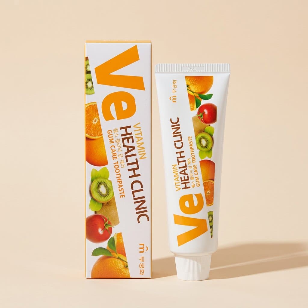Mukunghwa "Vitamin Health Clinic" Зубная паста с витаминами, для профилактики заболеваний десен, 100 гр. Корея — фото 1