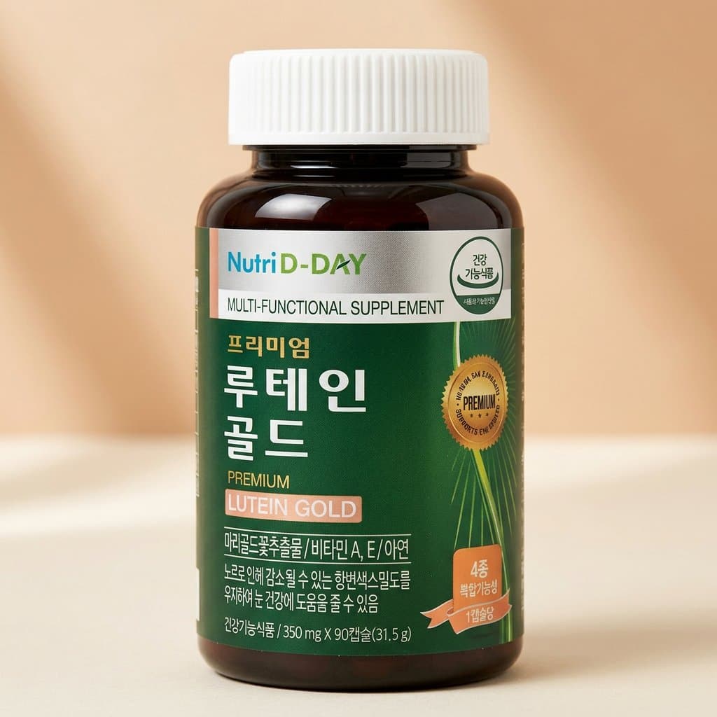 Лютеин премиальная добавка для здоровья глаз Nutri D-Day Lutein Gold, 350MG*90 таблеток. — фото 1