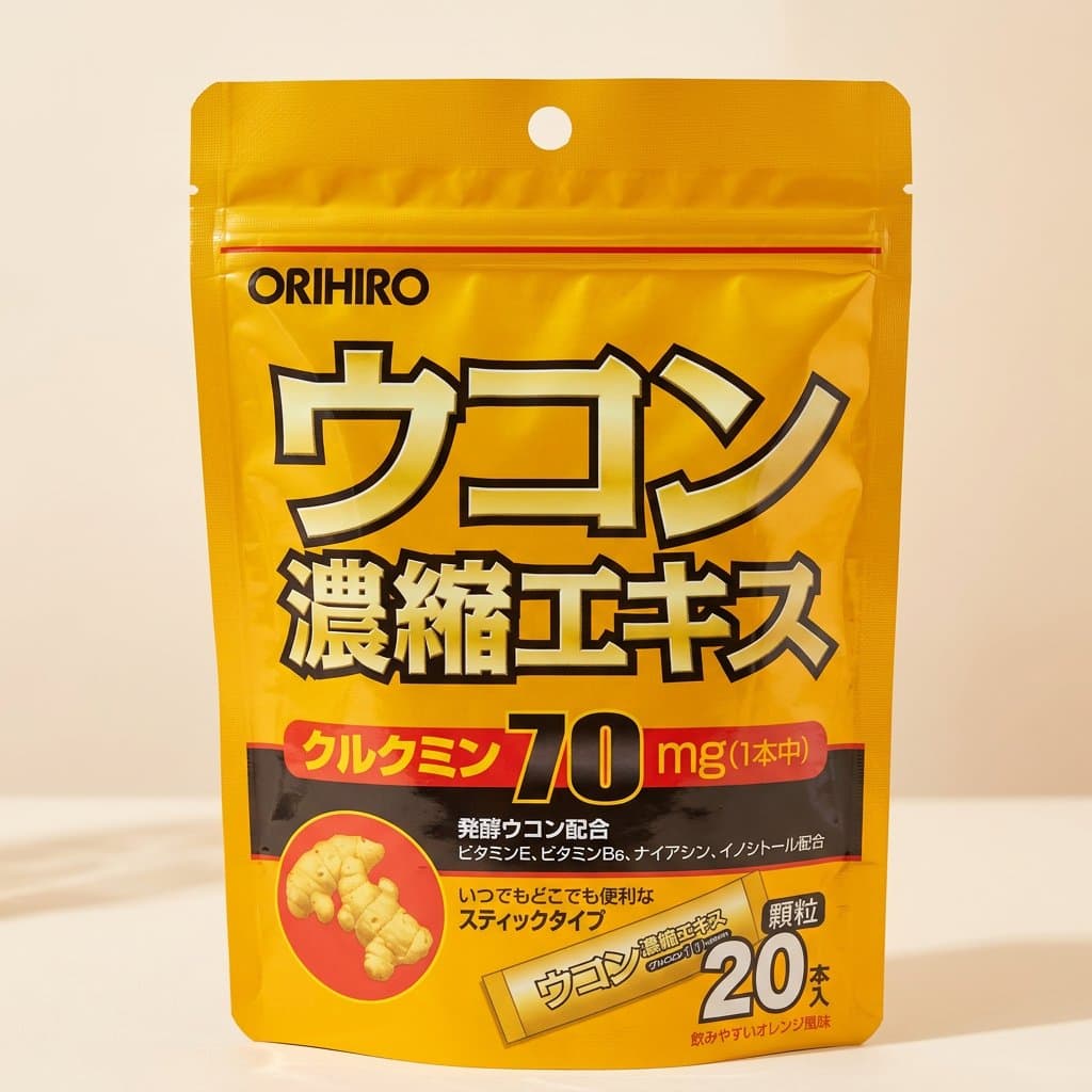 Orihiro Концентрированная куркума и витамины группы B в стиках .20шт