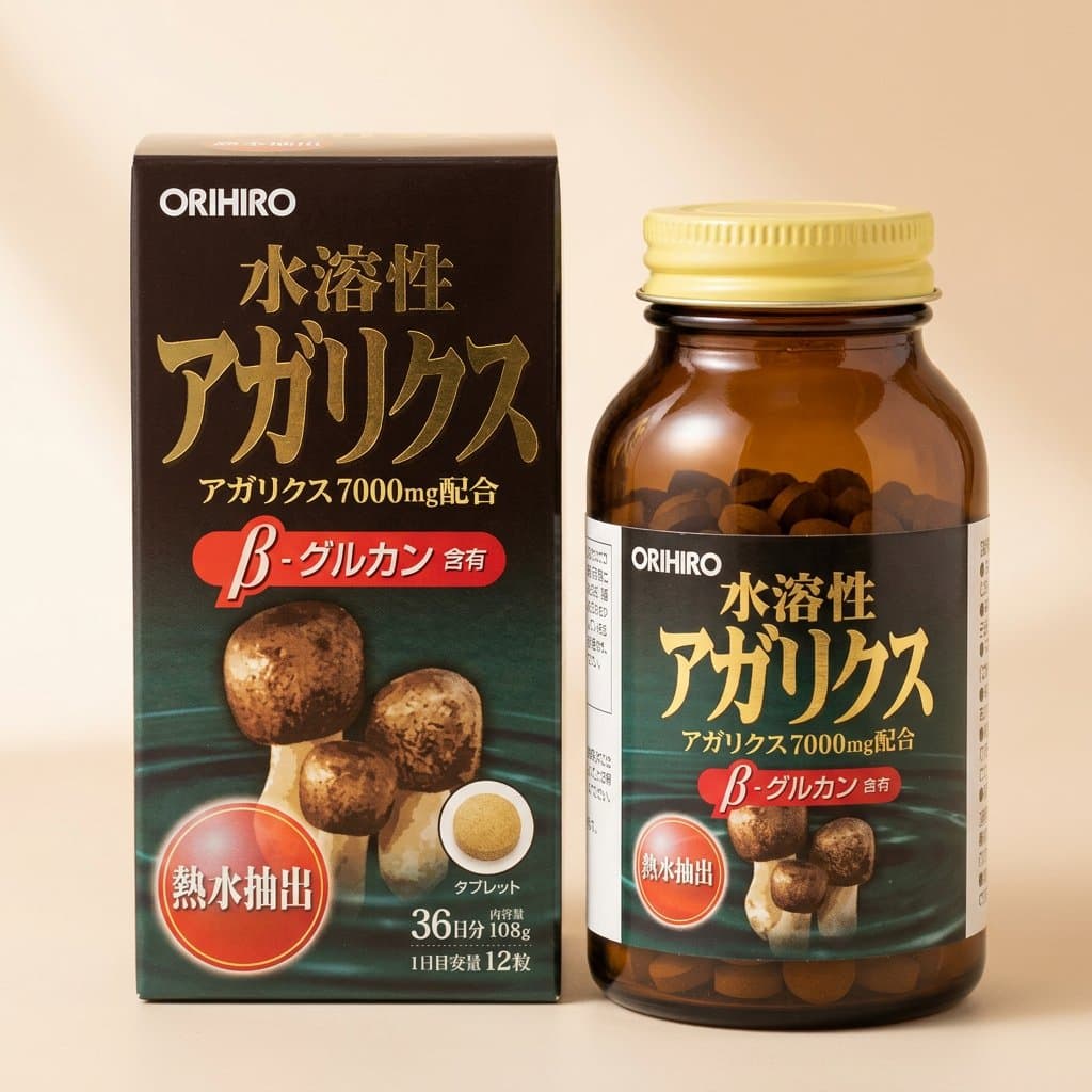 Orihiro БАД "Агарик Бразильский" для укрепления иммунитета и оздоровления, 432 таблетки на 36 дней. — фото 1