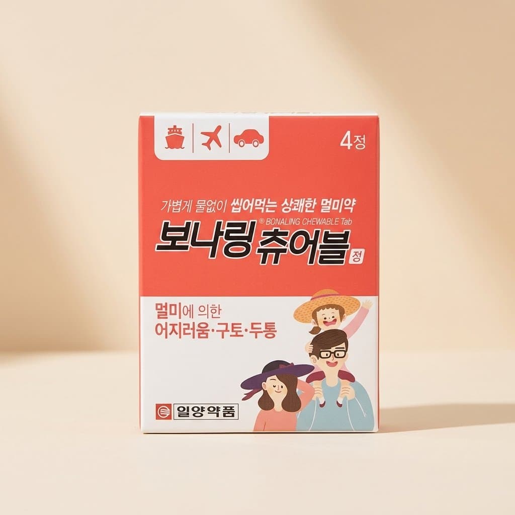 «Жевательные таблетки Бонаринг», от укачивания, с лимонным вкусом 4таб. — фото 1