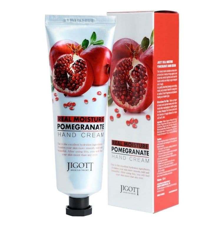 Jigott Real Moisture Pomegranate Hand Cream Увлажняющий крем для рук с экстрактом Граната, 100 мл