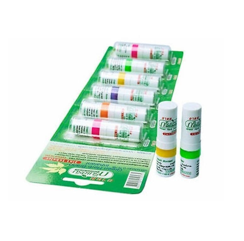 Green Herb Ингалятор карандаш назальный, тайские натуральные эфирные масла 2 в 1 розовый 2 in 1 Inhaler Pink, 2 мл