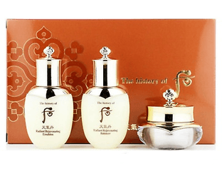 Антивозрастной набор миниатюр The History of Whoo Cheongidan Radiant 3pcs Gift Set 3 средства в мини-формате — фото 1