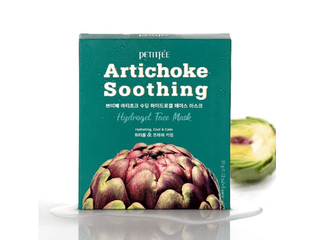 Противоотёчная гидрогелевая маска с артишоком Petitfee Artichoke Soothing Hydrogel Face Mask 1шт — фото 1
