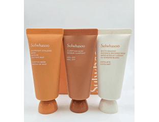 Набор мини-масок для лица Sulwhasoo Mini Mask Kit (3 items) Объём: 3 маски по 35 мл — фото 1