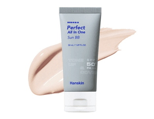Солнцезащитный крем с тональной основой Hanskin Perfect All in One Sun BB SPF50+ PA++++ Объем: 50 мл — фото 1
