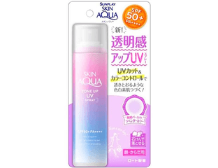 Увлажняющий санскрин спрей с функцией коррекции тона Skin Aqua Tone Up UV Essence, Rohto SPF 50+/ PA++++ — фото 1