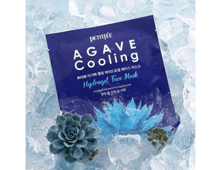 Охлаждающая гидрогелевая маска с экстрактом агавы Petitfee Agave Cooling Hydrogel Face Mask 1шт — фото 1