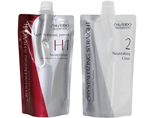Shiseido Professional Crystallizing Straight H1+2 Двухэтапная система салонного выпрямления волос, для нормальных и жестких непослушных волос — фото 1