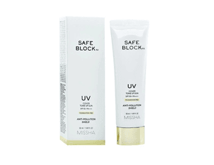 Солнцезащитный крем для лица с тоном MISSHA Safe Block RX Cover Tone Up Sun Foundation Free SPF50+PA++++ 50 мл — фото 1
