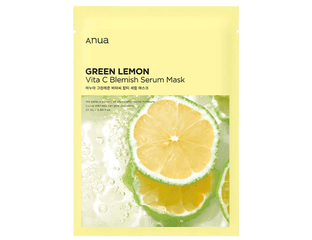 Осветляющая тканевая маска с зелёным лимоном Anua Green Lemon Vita C Blemish Serum Mask — фото 1