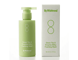 Энзимное средство для умывания с зелёным чаем By Wishtrend Green Tea & Enzyme Milky Foaming Wash, 140 мл — фото 1