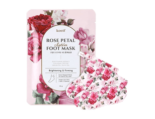 Маска-носочки для ног с экстрактом розы Koelf Rose Petal Satin Foot Mask 1 пара — фото 1
