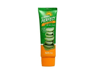 Солнцезащитный крем для лица и тела с алоэ FarmStay Aloevera Perfect Sun Cream SPF50+ PA+++ — фото 1