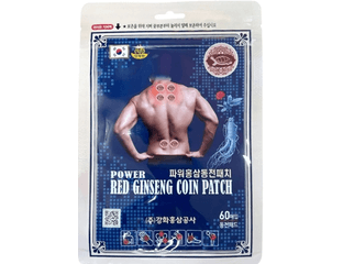 Точечный обезболивающий пластырь с женьшенем и эвкалиптом Power Red Ginseng Coin Patch — фото 1