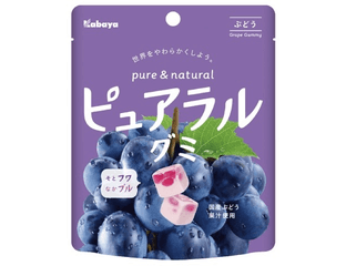 Kabaya Pure&Natural Gummy Grape Жевательные конфеты со вкусом винограда, 58 г — фото 1