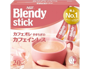 AGF Blendy Stick Cafe au Lait Yasuragi без кофеина 20 Stick Сделано в ЯПОНИИ — фото 1