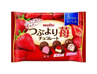 Шоколадные конфеты Meito Tsubuyori Ichigo (клубничный микс, 3 вкуса, 132 г) — фото 1