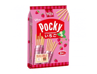 Glico Pocky Strawberry Палочки с клубничным шоколадом – 8 штук — фото 1