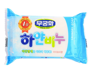 Мыло хозяйственное ОТБЕЛИВАЮЩЕЕ для удаления стойких пятен Laundry soap MUKUNGHWA, 230 гр — фото 1
