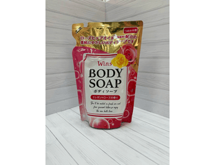 Крем-мыло для тела Wins Body Soap Rose с розовым маслом и богатым ароматом, NIHON 400 мл (мягкая упаковка) — фото 1