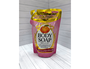 Wins Body Soap peach гель для душа увлажняющий с экстрактом листьев персика, 400 мл, мягкая упаковка — фото 1