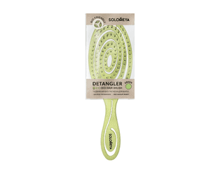 Подвижная био-расческа для волос SOLOMEYA Detangling Bio Hair Brush Green (1 шт) — фото 1