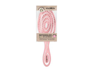Подвижная био-расческа для волос SOLOMEYA Detangling Bio Hair Brush Light Pink (1 шт) — фото 1