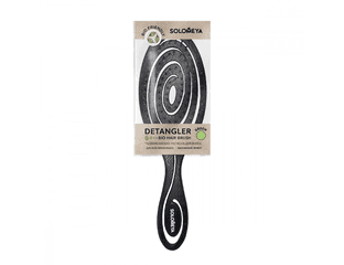 Подвижная био-расческа для волос SOLOMEYA Detangling Bio Hair Brush Black (1 шт) — фото 1