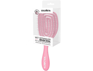 Расческа для сухих и влажных волос с ароматом клубники SOLOMEYA Wet Detangler Brush Oval Strawberry (1 шт) — фото 1