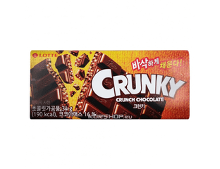 Плитка шоколадная с хрустящим рисом Lotte Crunky Crunch Chocolate (34 г) — фото 1