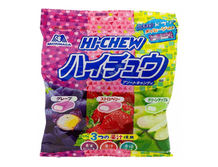 Жевательные конфеты Morinaga Hi-Chew Ассорти (Виноград, Клубника, Зелёное яблоко) (100 г)