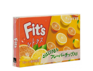 Жевательная резинка с цитрусовым миксом Lotte Fit’s Citrus Mix (12 пластинок) — фото 1