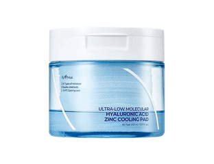 Увлажняющие пэды с охлаждающим эффектом Isntree  Low Molecular Hyaluronic Acid Zinc Cooling Pad  Объём: 150 мл / 60 шт — фото 1