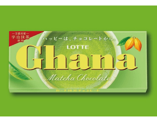 Lotte Ghana, Шоколад с зеленым чаем матча, 45 гр — фото 1