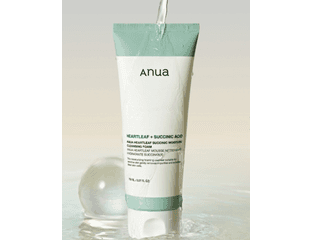 ANUA Heartleaf Succinic Moisture Cleansing Foam Успокаивающая пенка для умывания с янтарной кислотой, 150 мл — фото 1