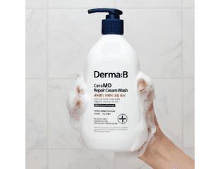 Липосомный крем-гель для душа с ламеллярной эмульсией Derma:B CeraMD Repair Cream Wash 400мл — фото 1