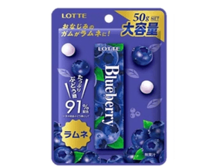 Lotte  Blueberry Ramune Драже со вкусом голубики,  50 гр — фото 1