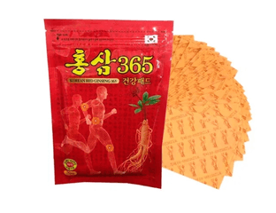 Обезболивающий пластырь с красным женьшенем для суставов  64*130 мм Korean Red Ginseng 365 , 20 шт — фото 1