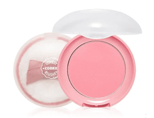 ETUDE Lovely Cookie пудровые румяна + пуховка #PK002 Grapefruit Jelly, 4 гр — фото 1