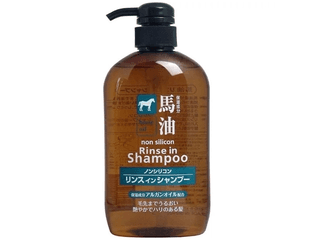 KUMANO YUSHI Horse Oil Rinse in Shampoo Шампунь-кондиционер, с лошадиным маслом, для поврежденных и ломких волос, 600мл. — фото 1