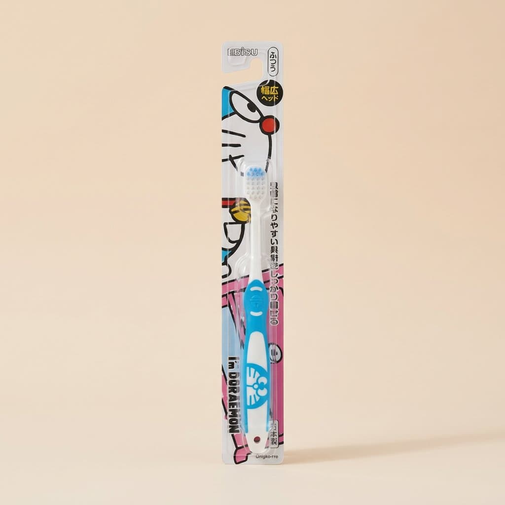 Детская зубная щетка "Синий кот" с широкой головкой и прорезиненной ручкой  , 6+ лет — фото 1